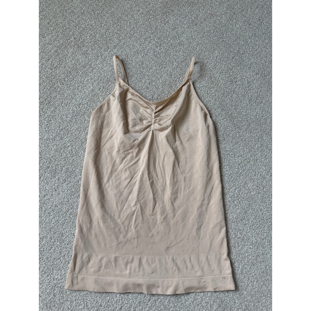 Wacoal Minimalist Camisole Size XL‎ Beige Ruched V-Neck
